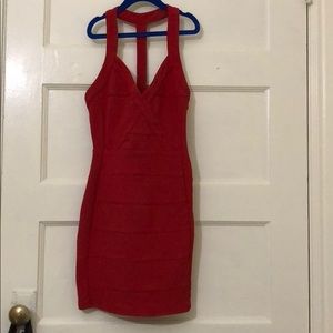 Red bodycon dress